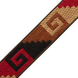 Mojave Embroidered Border Trim by Samuel & Sons in Pinon