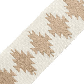 Abiquiú Embroidered Border Trim by Samuel & Sons in White Sands