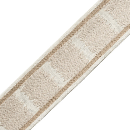 Taos Embroidered Border Trim by Samuel & Sons in White Sands