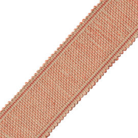 Dorset Tweeded Border Trim by Samuel & Sons in Coral