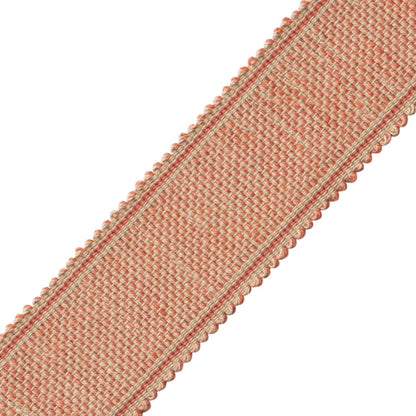 Dorset Tweeded Border Trim by Samuel & Sons in Coral