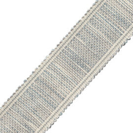 Dorset Tweeded Border Trim by Samuel & Sons in Porcelain