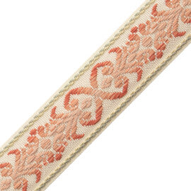 Dorset Botanical Border Trim by Samuel & Sons in Coral