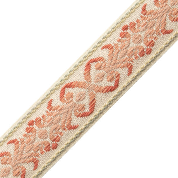 Dorset Botanical Border Trim by Samuel & Sons in Coral