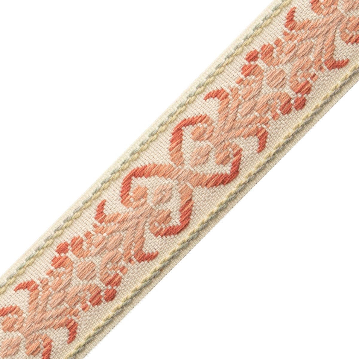 Dorset Botanical Border Trim by Samuel & Sons in Coral