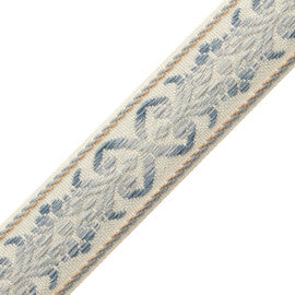 Dorset Botanical Border Trim by Samuel & Sons in Porcelain