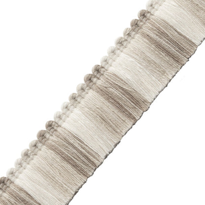 Dorset Blocked Brush Fringe Trim by Samuel & Sons in Oyster