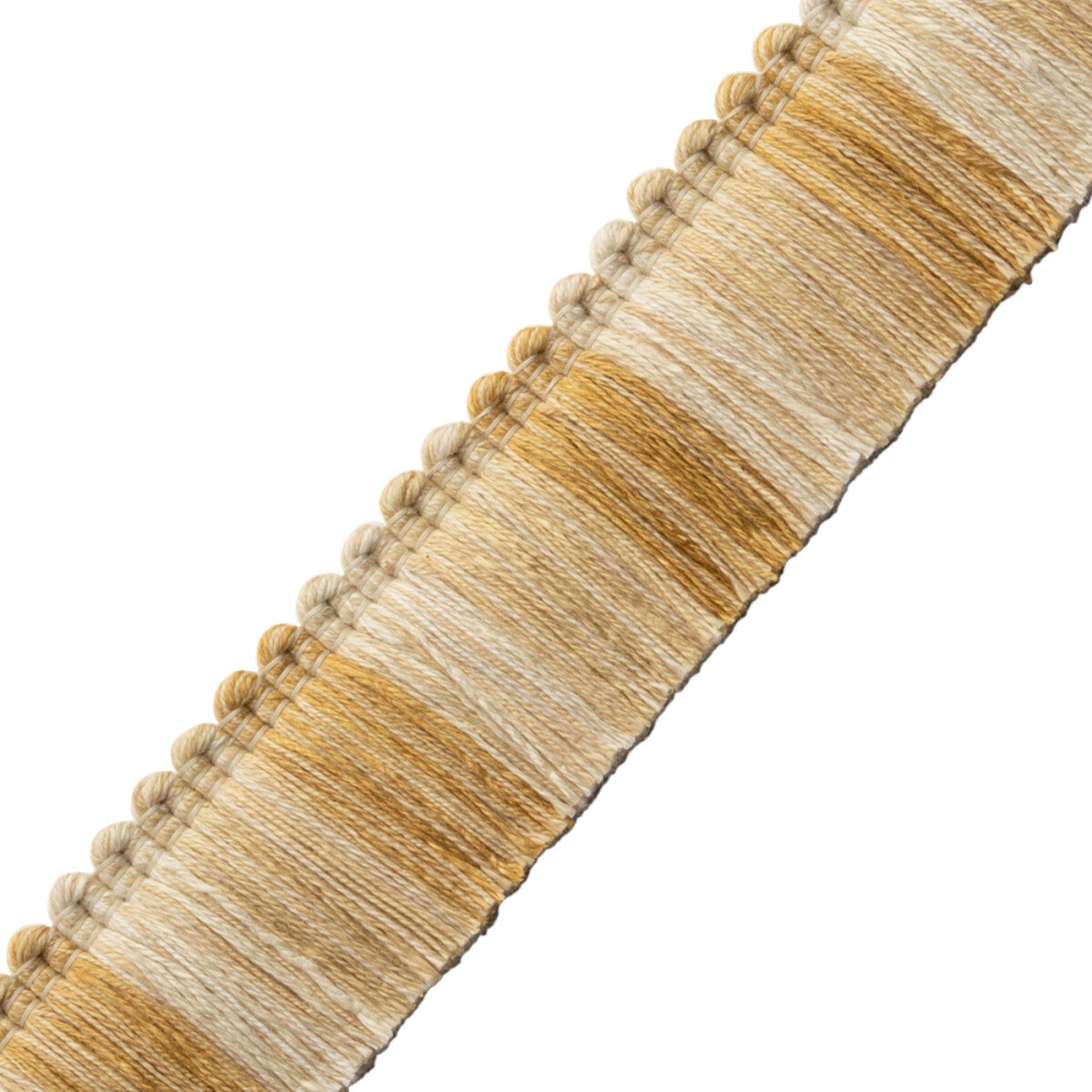 Dorset Blocked Brush Fringe Trim by Samuel & Sons in Honey