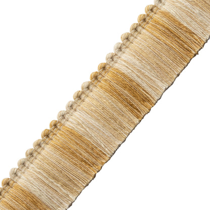 Dorset Blocked Brush Fringe Trim by Samuel & Sons in Honey