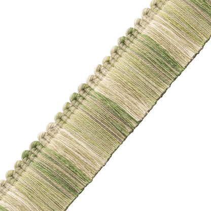 Dorset Blocked Brush Fringe Trim by Samuel & Sons in Leaf