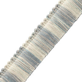 Dorset Blocked Brush Fringe Trim by Samuel & Sons in Porcelain
