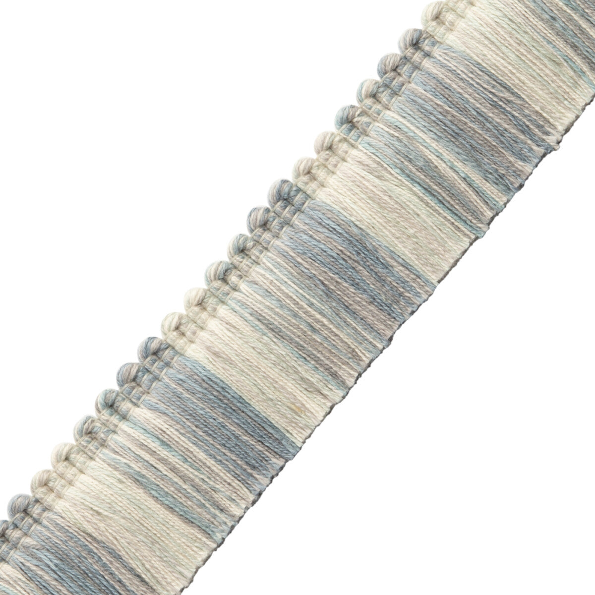 Dorset Blocked Brush Fringe Trim by Samuel & Sons in Porcelain
