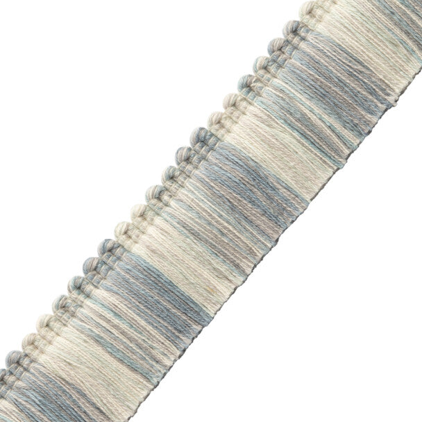 Dorset Blocked Brush Fringe Trim by Samuel & Sons in Porcelain