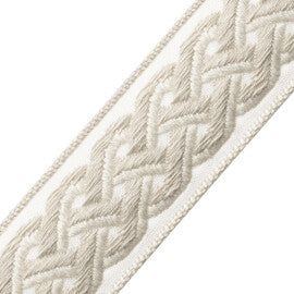 Dorset Braided Border Trim by Samuel & Sons in Oyster