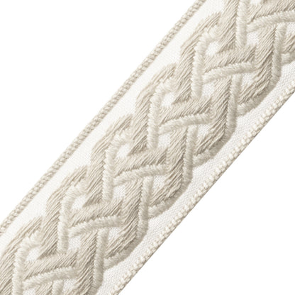 Dorset Braided Border Trim by Samuel & Sons in Oyster