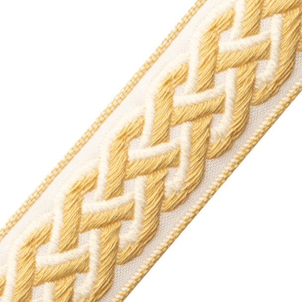 Dorset Braided Border Trim by Samuel & Sons in Honey