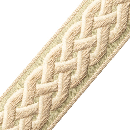 Dorset Braided Border Trim by Samuel & Sons in Leaf