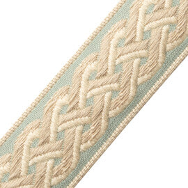 Dorset Braided Border Trim by Samuel & Sons in Aquamarine