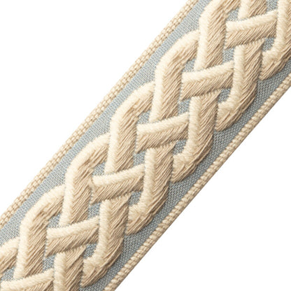 Dorset Braided Border Trim by Samuel & Sons in Porcelain