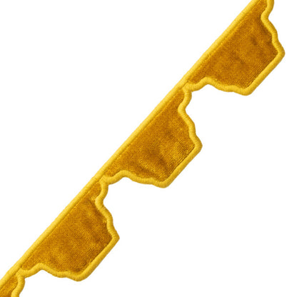 Dorset Velvet Scallop Trim by Samuel & Sons in Gold