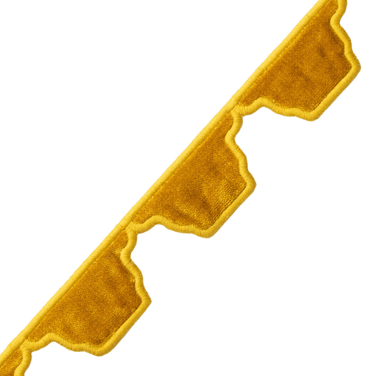 Dorset Velvet Scallop Trim by Samuel & Sons in Gold