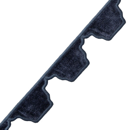 Dorset Velvet Scallop Trim by Samuel & Sons in Midnight
