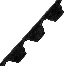 Dorset Velvet Scallop Trim by Samuel & Sons in Carbon