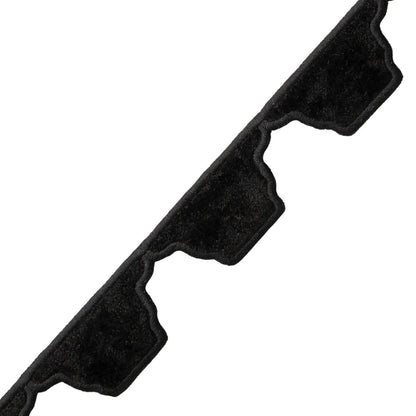Dorset Velvet Scallop Trim by Samuel & Sons in Carbon