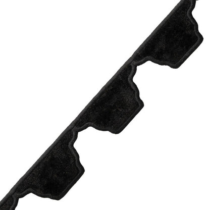 Dorset Velvet Scallop Trim by Samuel & Sons in Carbon