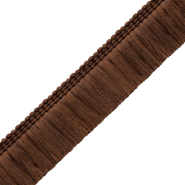 Sophie Brush Fringe Trim by Samuel & Sons in Walnut