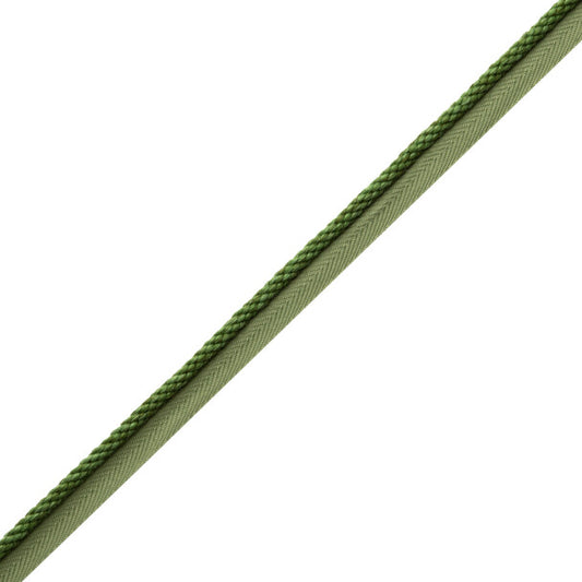 1/4" (5 Mm) Sophie Cord With Tape Trim by Samuel & Sons in Basil