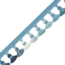 Laguna Tassel Fringe Trim by Samuel & Sons in Ocean Blue