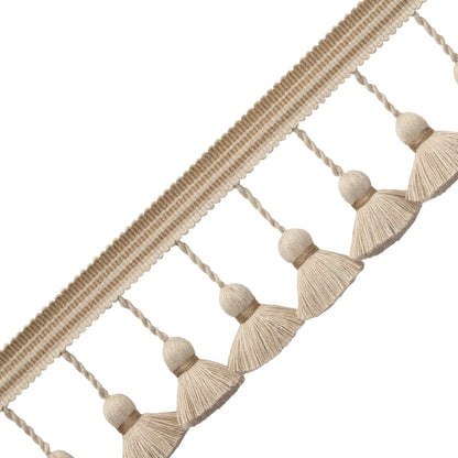 Oceanside Tassel Fringe Trim by Samuel & Sons in Sand