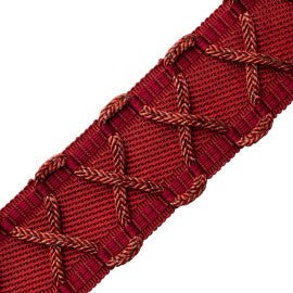 Bagatelle Border Trim by Samuel & Sons in Scarlet Rose