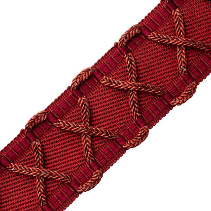 Bagatelle Border Trim by Samuel & Sons in Scarlet Rose
