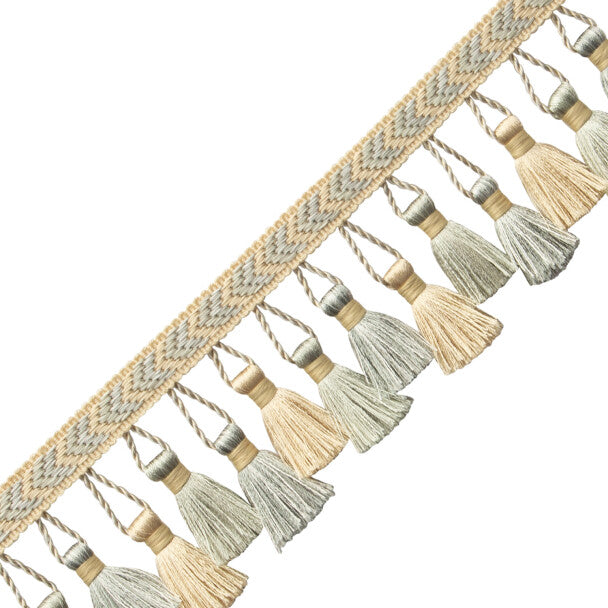 Bagatelle Tassel Fringe Trim by Samuel & Sons in Dewdrop