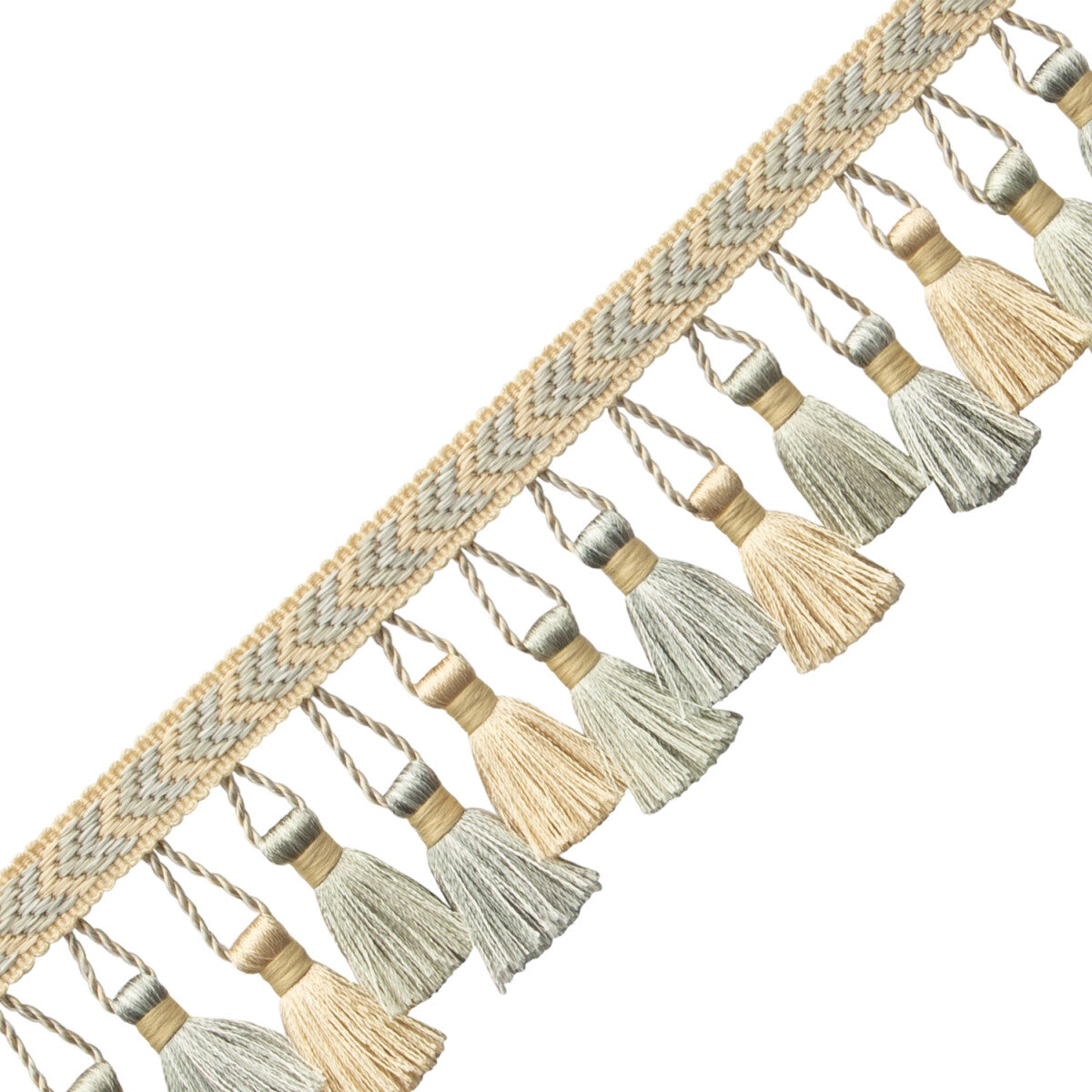 Bagatelle Tassel Fringe Trim by Samuel & Sons in Dewdrop