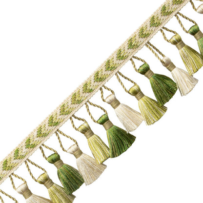 Bagatelle Tassel Fringe Trim by Samuel & Sons in Fern