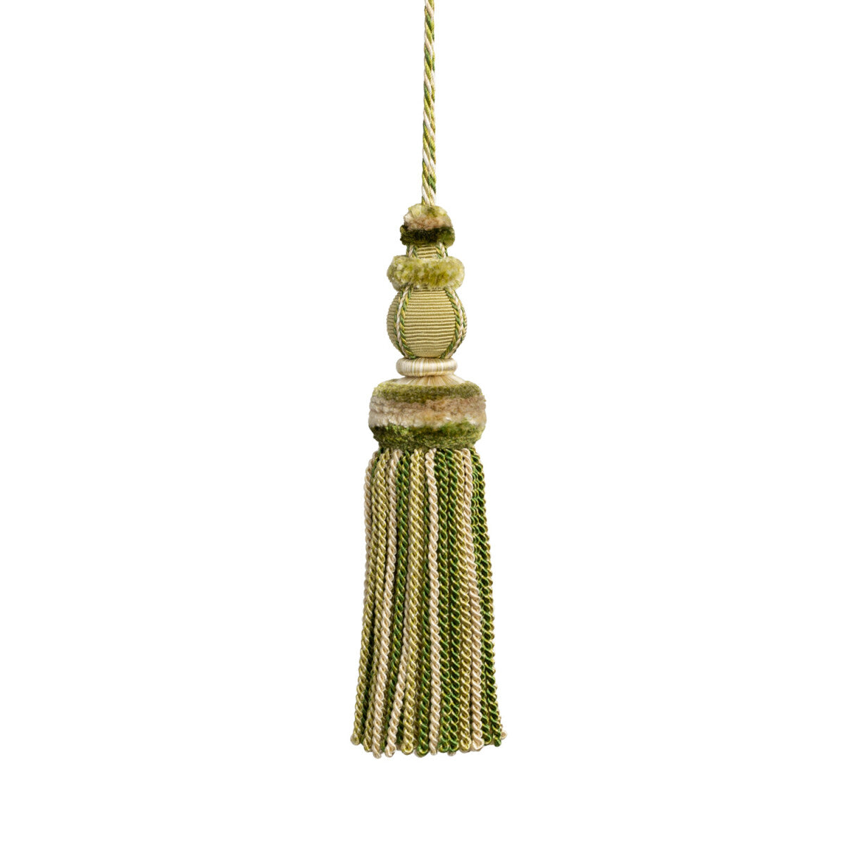 Bagatelle Key Tassel Trim by Samuel & Sons in Fern