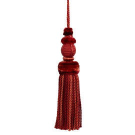 Bagatelle Key Tassel Trim by Samuel & Sons in Scarlet Rose