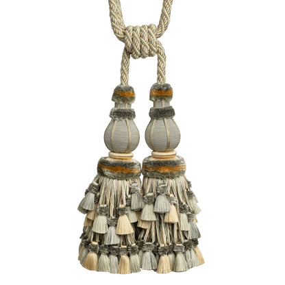 Bagatelle Double Tassel Tieback by Samuel & Sons in Dewdrop, TT-60855-05, swatch