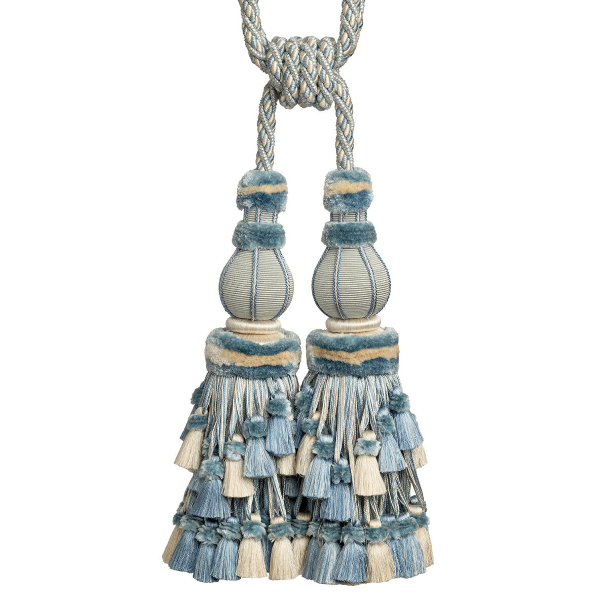 Bagatelle Double Tassel Tieback by Samuel & Sons in Hydrangea, TT-60855-06, swatch