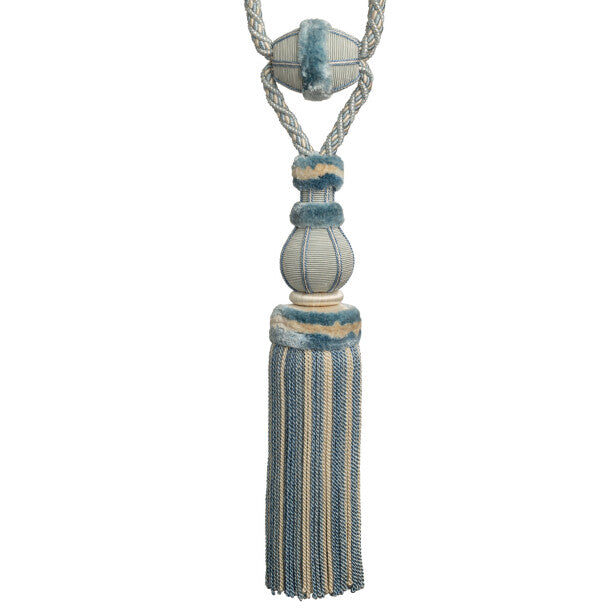 Bagatelle Single Tassel Tieback by Samuel & Sons in Hydrangea