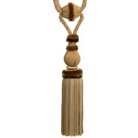 Bagatelle Single Tassel Tieback by Samuel & Sons in Gilded Gold