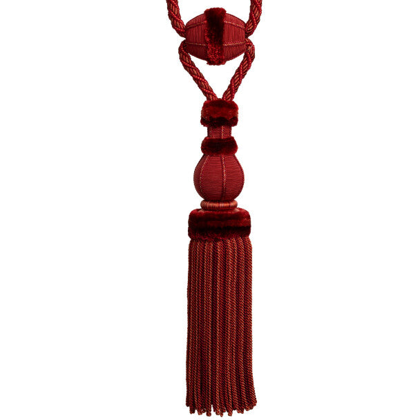 Bagatelle Single Tassel Tieback by Samuel & Sons in Scarlet Rose