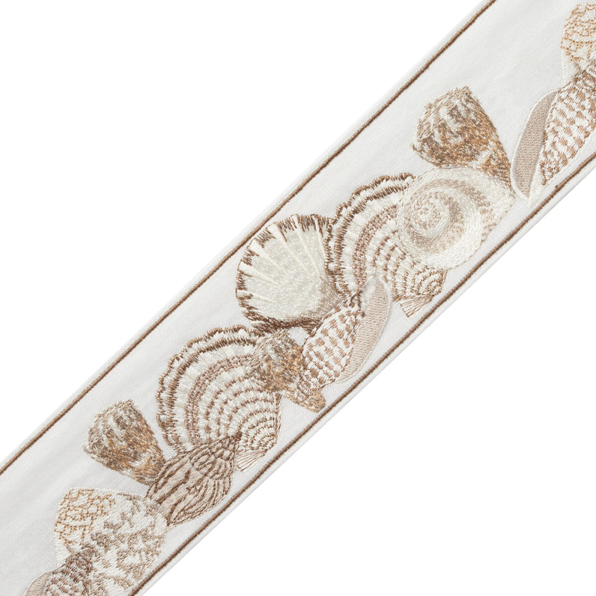 Corsica Seashell Border Trim by Samuel & Sons in Oyster