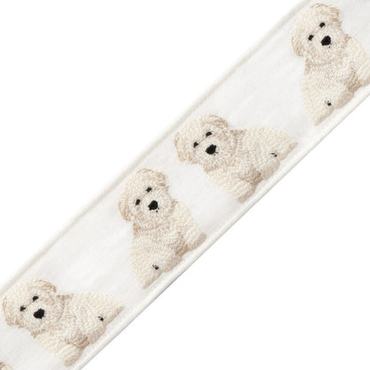 Coton De Tulear Border Trim by Samuel & Sons in Cream
