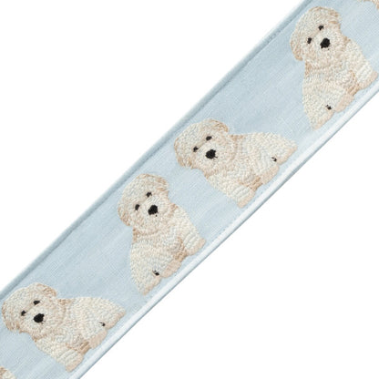 Coton De Tulear Border Trim by Samuel & Sons in Wedgewood