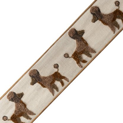 Poodle Bouclé Border Trim by Samuel & Sons in Brown