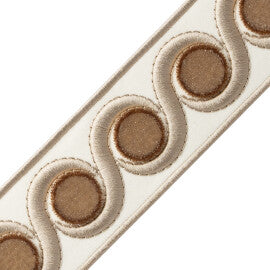Isadora Velvet Border Trim by Samuel & Sons in Oyster